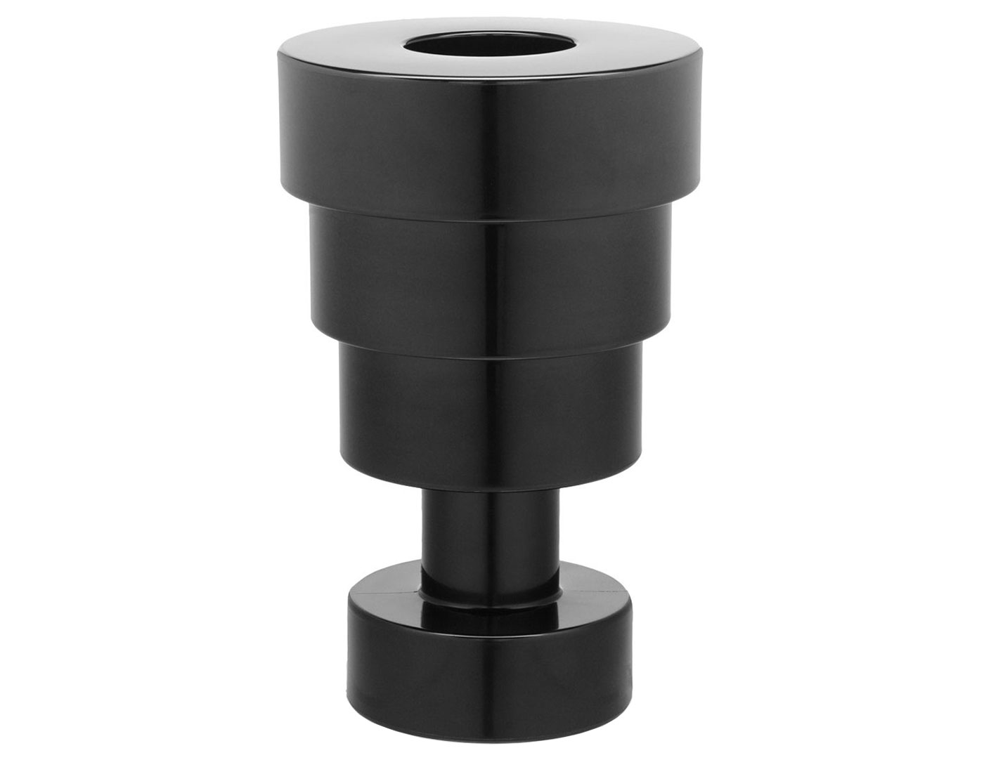 Ettore Sottsass Orfeo Calice Acqua Nero Water Goblet Black 20cl (Twin Pack) 20cl