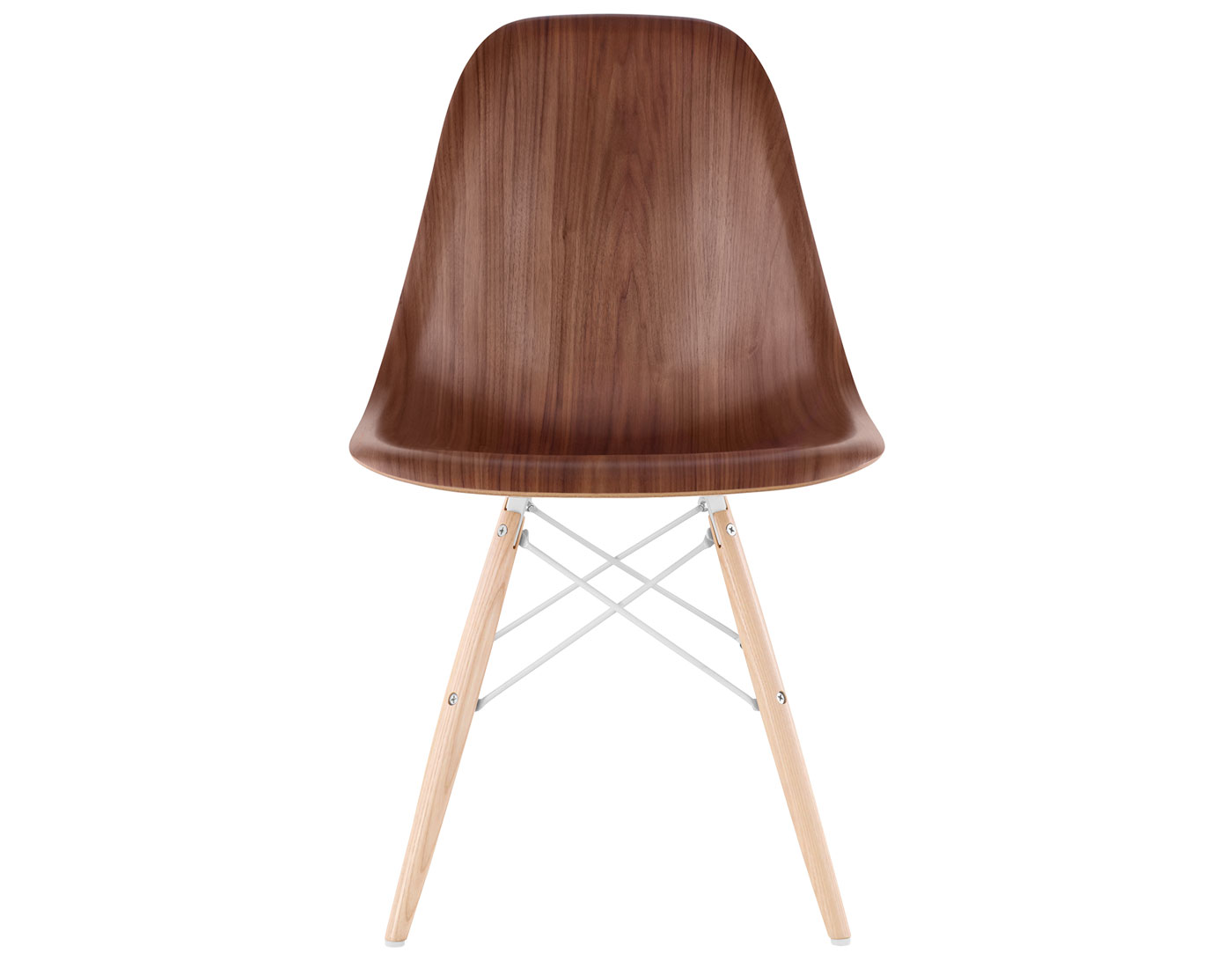 eames molded wood side chair with dowel base | hive