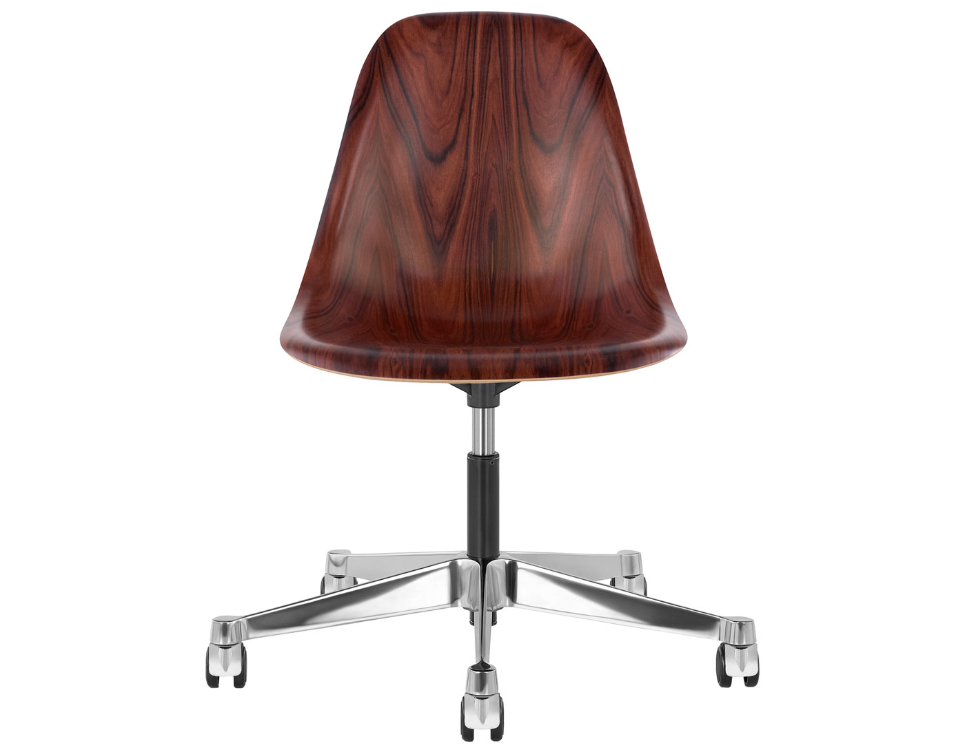 eames molded wood side chair with task base | hive