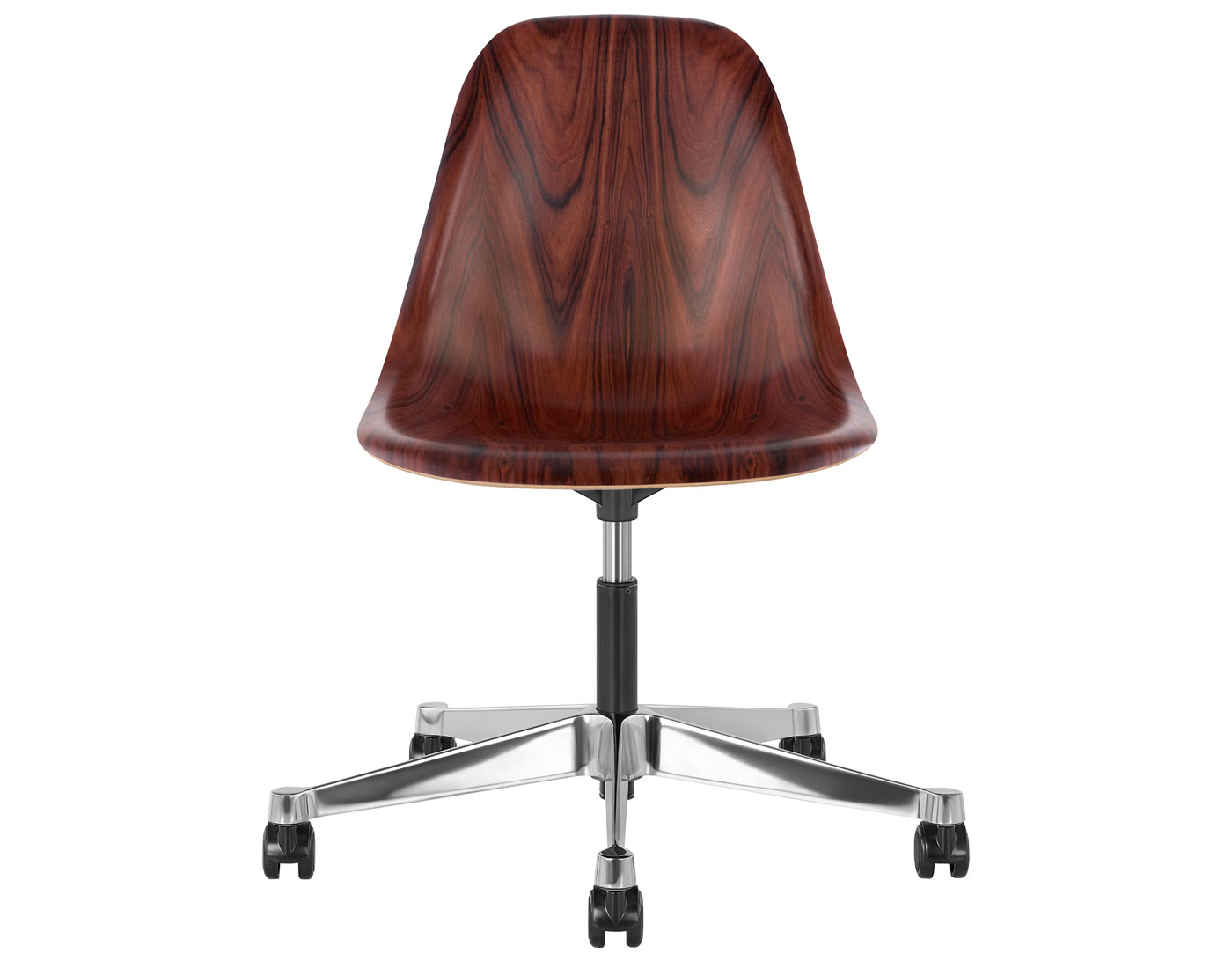 eames molded wood side chair with task base | hive