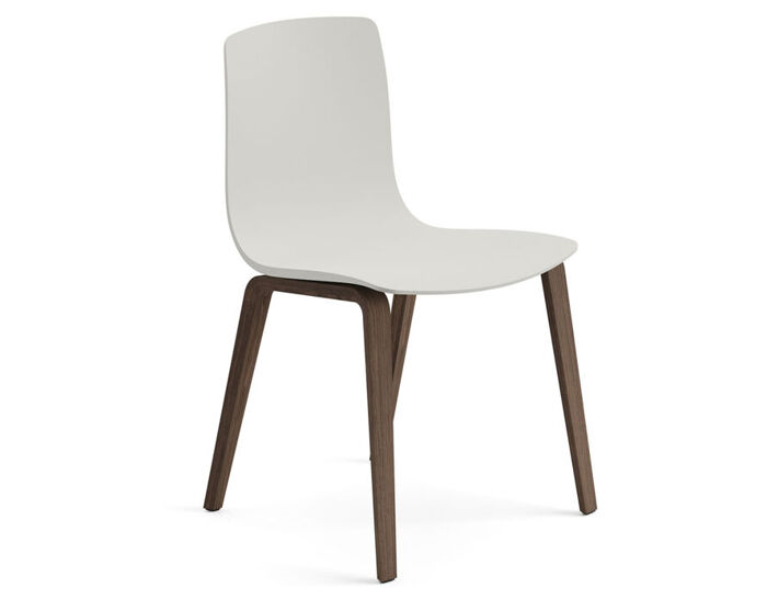 aava 02 polypropylene chair with wood legs