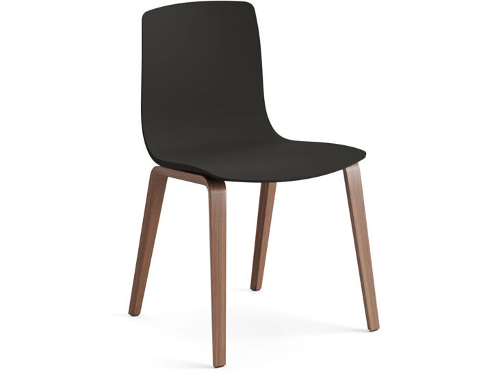 aava polypropylene chair with wood legs