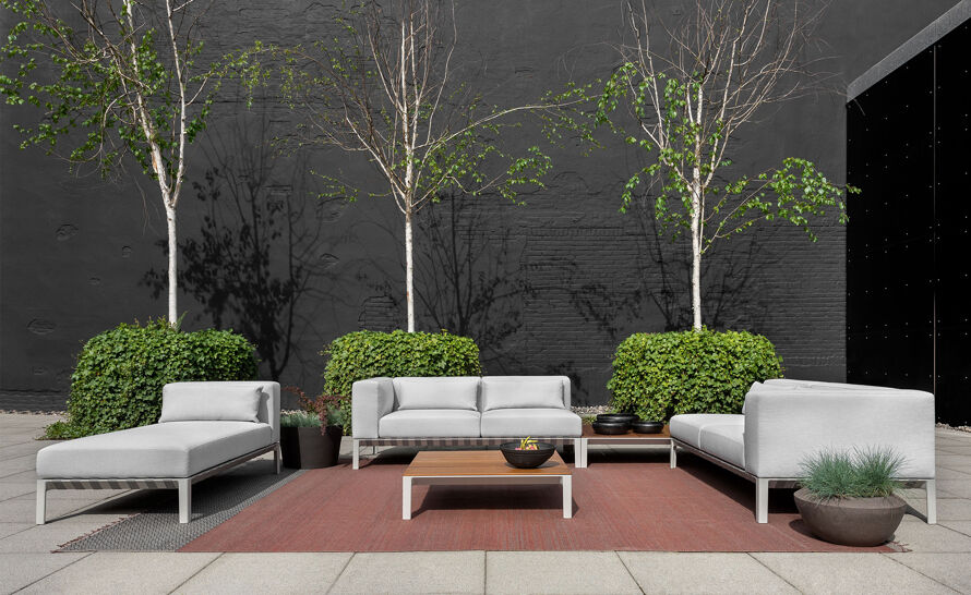 Small outdoor 2025 sofa with chaise