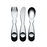 alessini children's cutlery set by A. Mendini for Alessi
