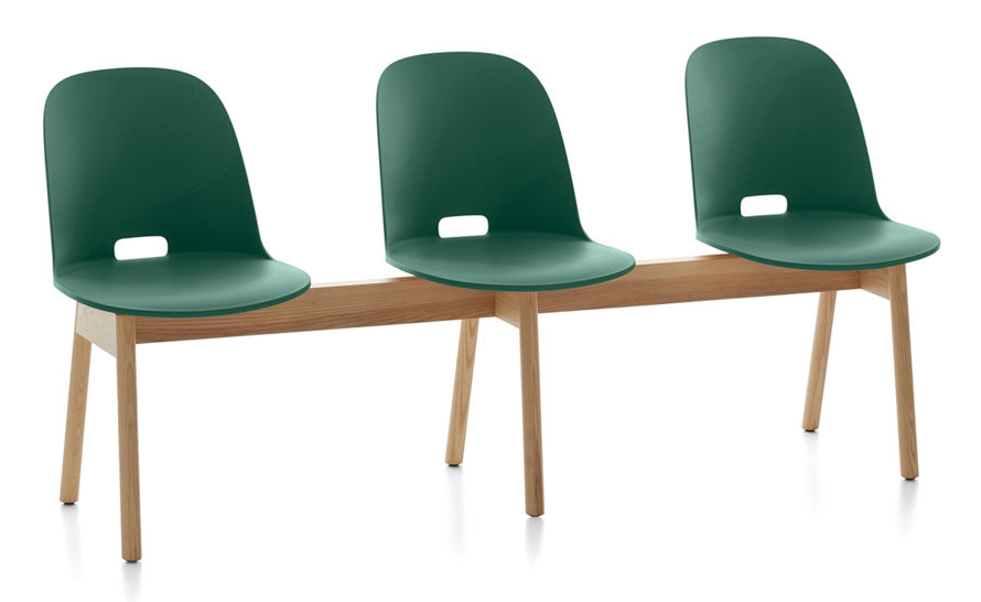 Alfi High Back 3 Seat Bench by Jasper Morrison for Emeco | hive
