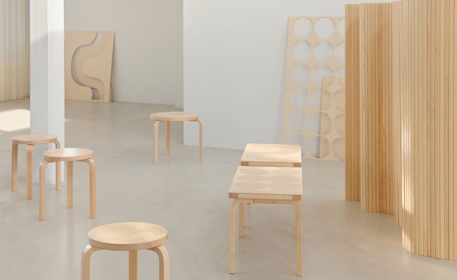 椅子 Artek Stool 60 Limited Edition Marimekko Artek + Marimekko Stool 60 Limited 90th Anniversary Edition