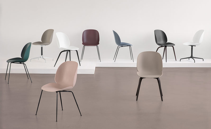 beetle dining chair with wood base | hive