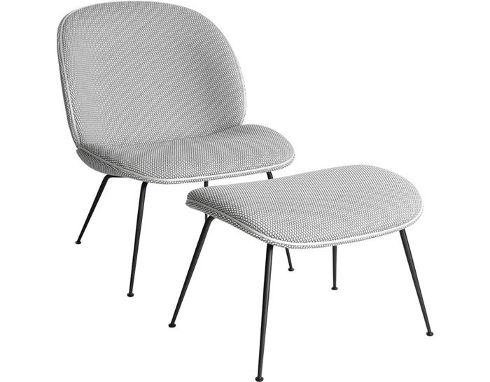 beetle lounge chair & ottoman with conic base