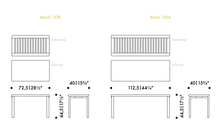Bench 153 by Alvar Aalto for Artek | hive