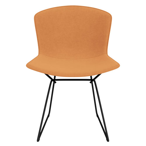 bertoia leather covered side chair by Harry Bertoia for Knoll