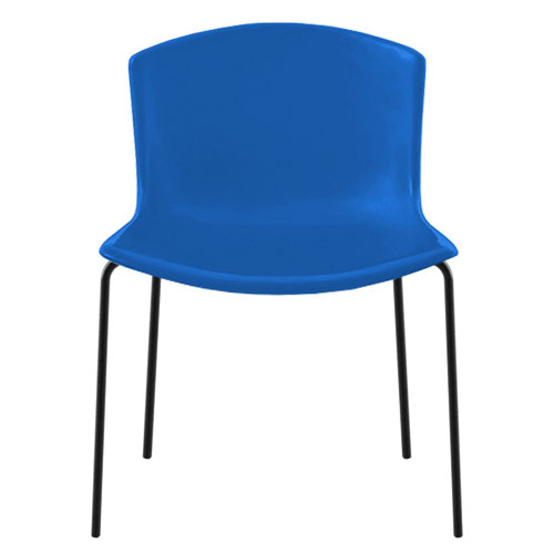 bertoia molded shell side chair with stacking base by Harry Bertoia for Knoll