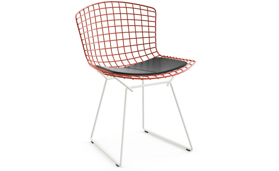 bertoia+two+tone+side+chair+with+seat+cushion