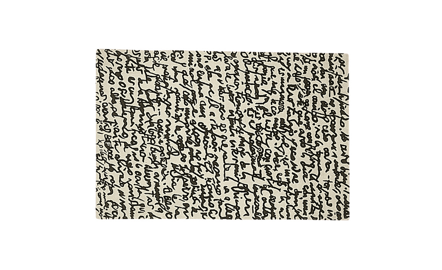 black and white collection manuscrit rug