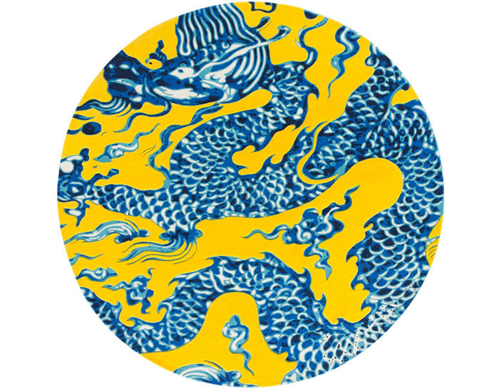blue china rug