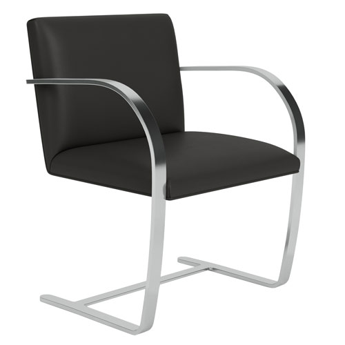 brno chair - flat bar frame by Mies Van Der Rohe for Knoll