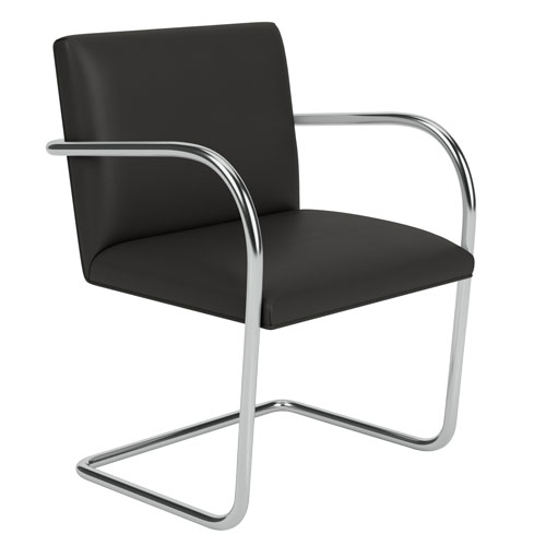brno chair - tubular frame by Mies Van Der Rohe for Knoll