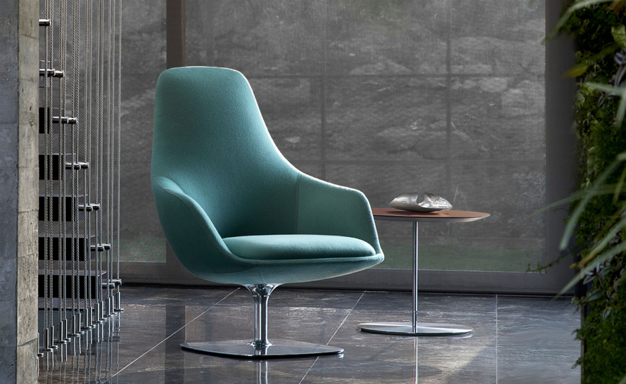 Canelle Swivel Lounge Chair by Noe Duchaufour-Lawrance for