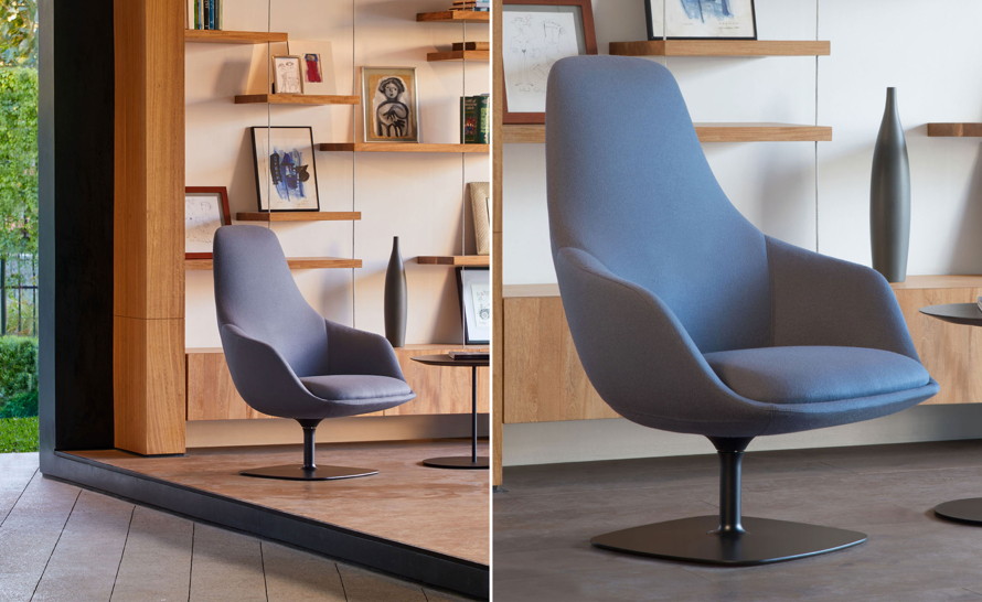 Canelle Swivel Lounge Chair by Noe Duchaufour-Lawrance for