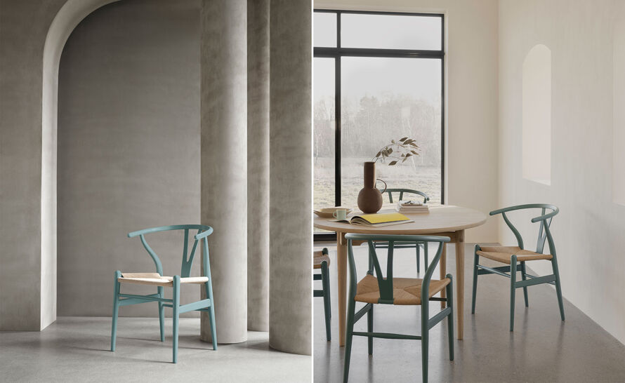 CH24 Wishbone Chair Limited Edition Soft Colors by Hans Wegner for