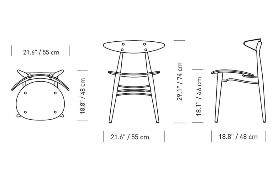 ch33p dining chair with upholstered seat | hive