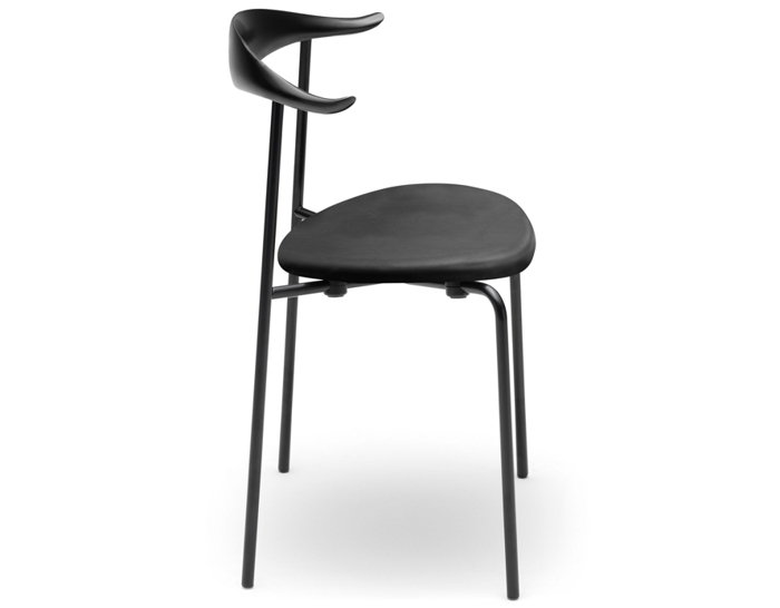 CH88P Stacking Dining Chair with upholstered seat by Hans Wegner