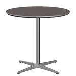 circular small pedestal table by Arne Jacobsen for Fritz Hansen