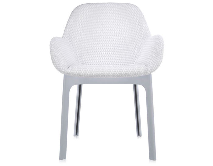 clap chair with embossed fabric