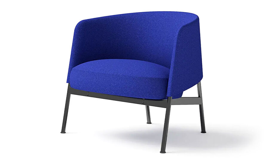 Collar Lounge Chair with metal base