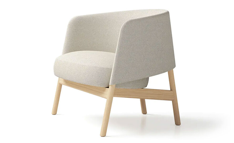 Collar Lounge Chair with wood base