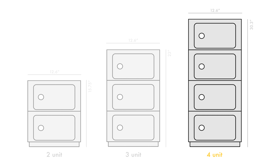 componibili four level storage module | hive