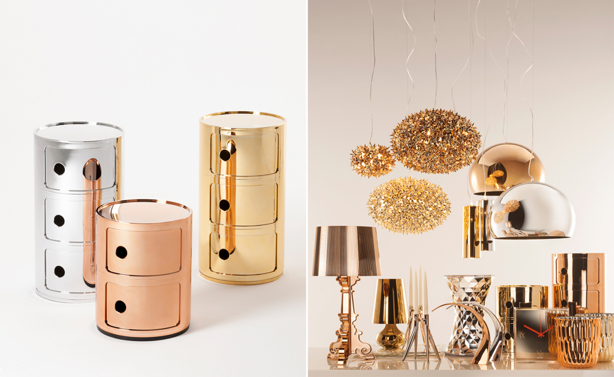Componibili Metallic storage unit by Anna Castelli Ferrieri for