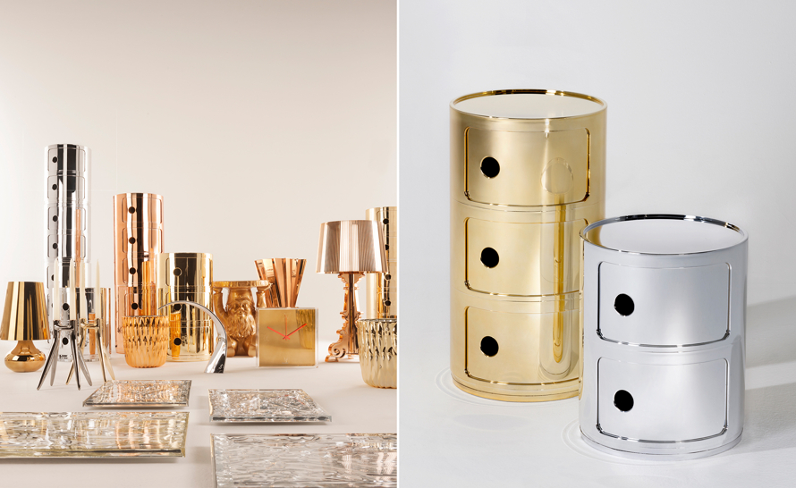 Componibili Metallic storage unit by Anna Castelli Ferrieri for