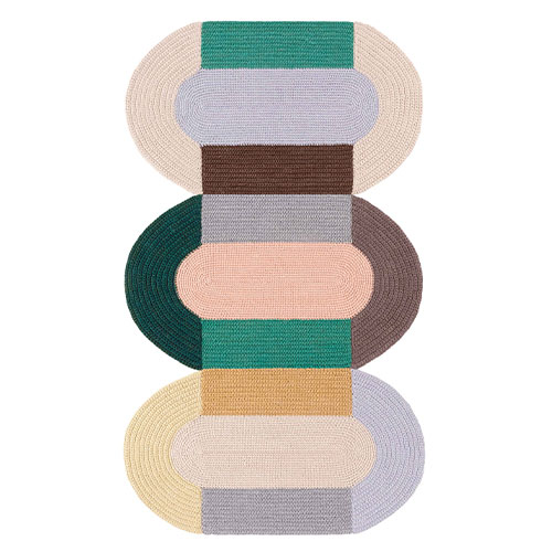 crochet trio rug for GAN