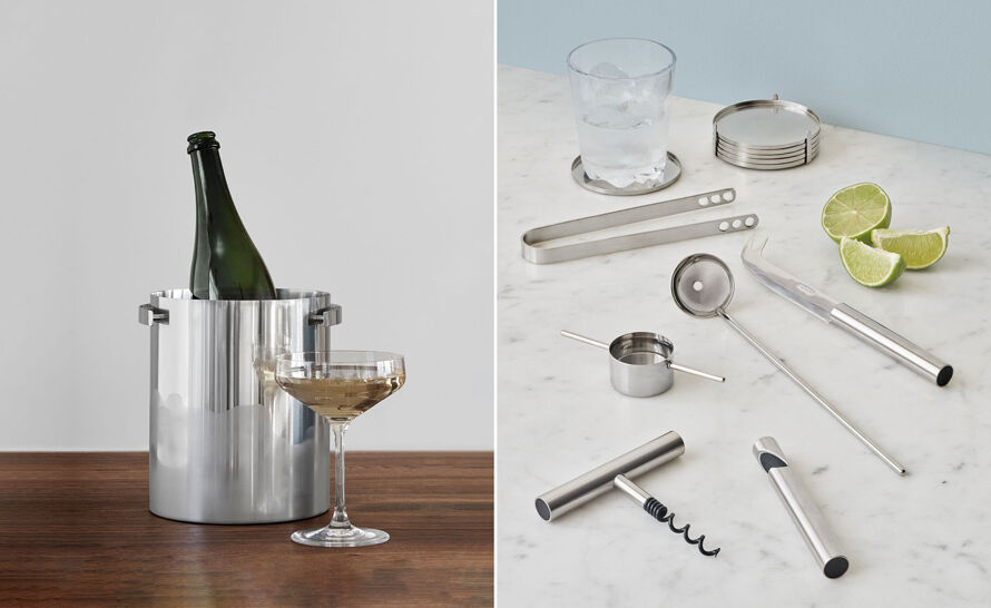 Cylinda Line Martini Mixer with Spoon by Arne Jacobsen for Stelton