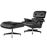 ebony eames&reg; lounge chair & ottoman  - 