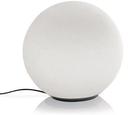 white globe table lamp