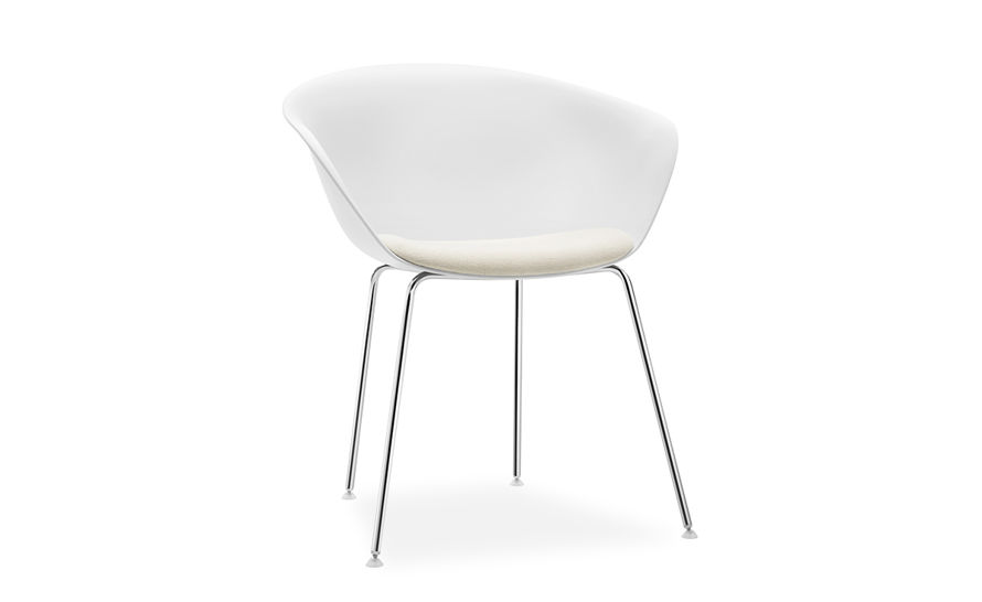 duna 02 four leg chair with seat cushion