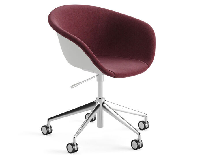 duna 02 five star base chair with front upholstery