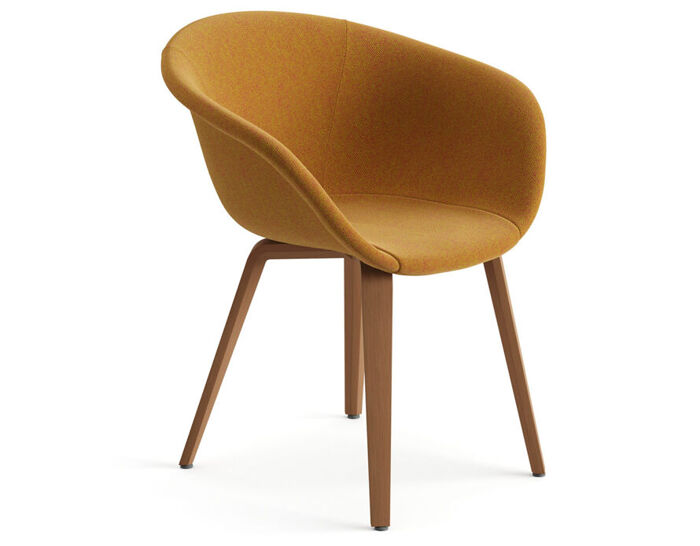 duna 02 wood leg chair with full upholstery