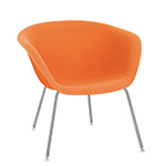 duna 02 four leg lounge chair fully upholstered  - Arper