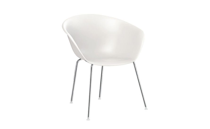 duna 02 polypropylene chair with 4 leg base