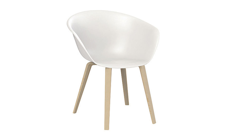 duna 02 polypropylene chair with wood legs