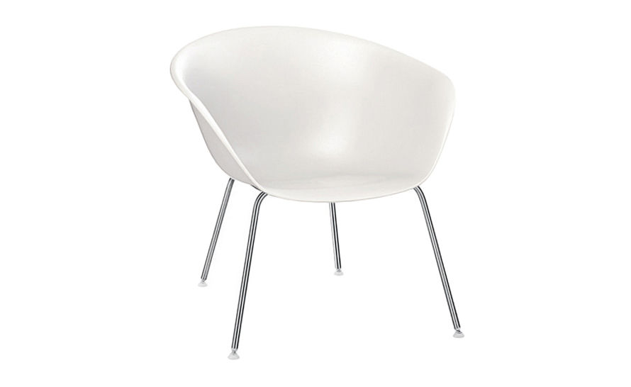 duna 02 polypropylene lounge chair with 4 leg base