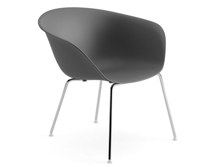 duna 02 polypropylene lounge chair with 4 leg base