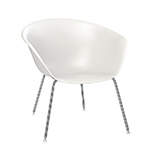 duna 02 polypropylene lounge chair with 4 leg base  - 