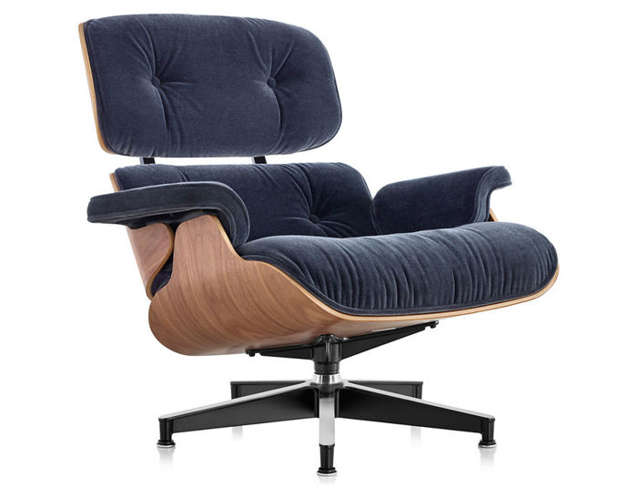 eames lounge chair in fabric without ottoman