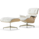 white ash eames® lounge chair & ottoman  - 