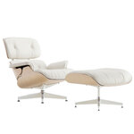 white ash eames lounge chair & ottoman by Eames for Herman Miller