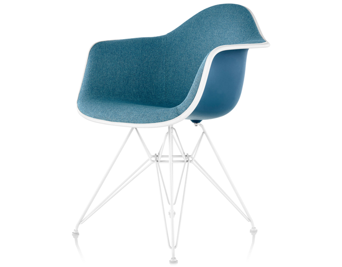eames upholstered armchair with wire base | hive eames upholstered armchair with wire base | hive