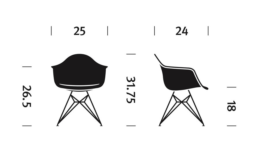 Eames fiberglass armchair discount dar